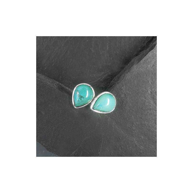 Türkis Ohrstecker Tropfen