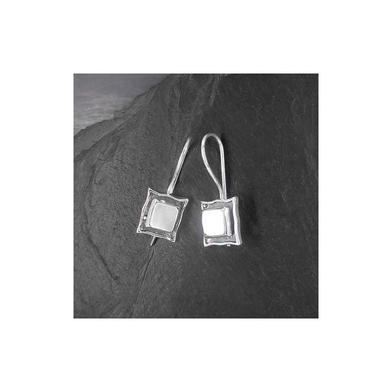 Perlmutt Ohrringe Eckig