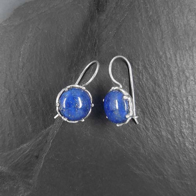 Lapis Lazuli Ohrringe Rund