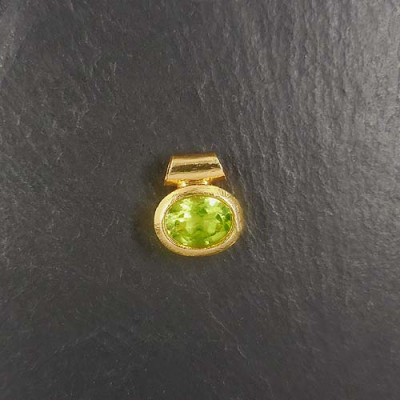 Peridot Anhänger Vergoldet (S9o)
