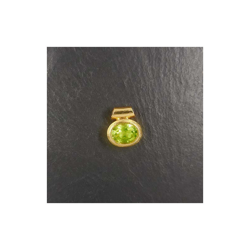 Peridot Anhänger Vergoldet (S9o)