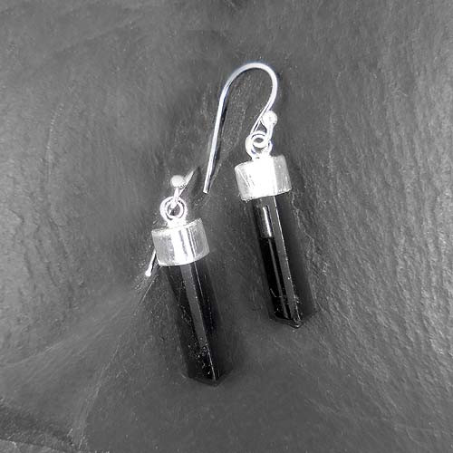 Ohrringe mit schwarzem Turmalin