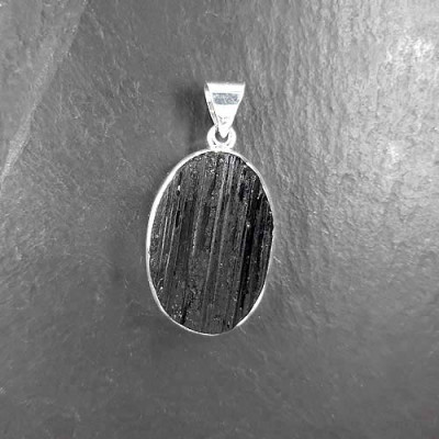 Schwarzer Turmalin Anhänger (Schörl)