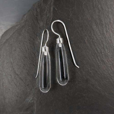 Bergkristall Ohrringe Tropfen Lang