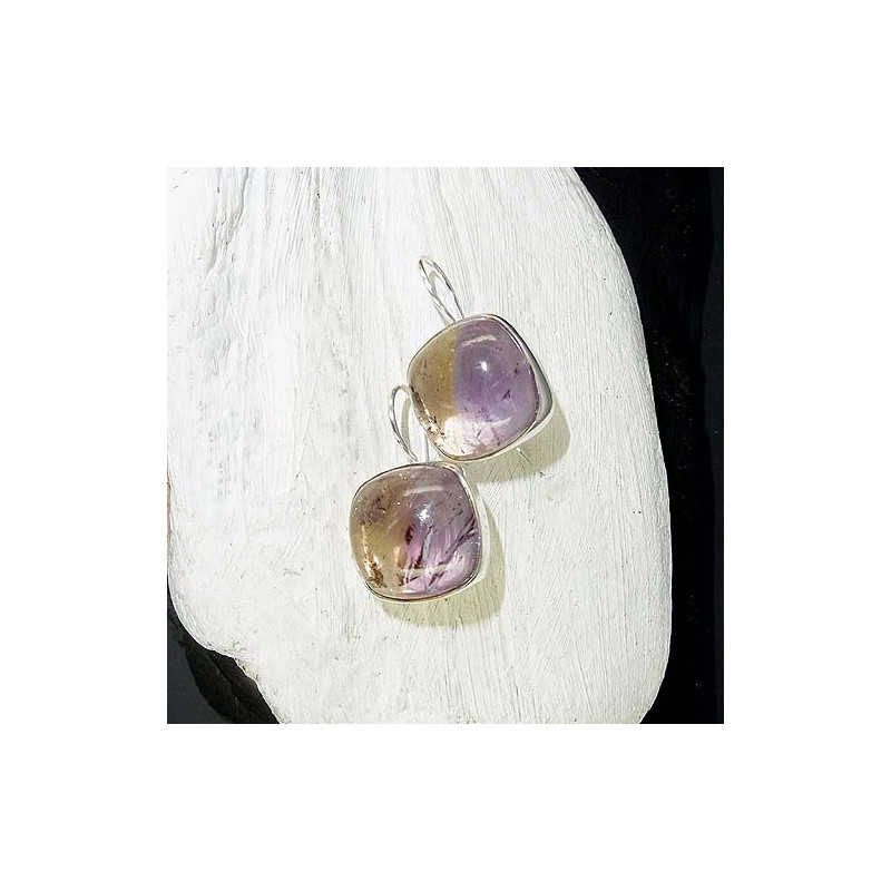 Ametrin Ohrringe Eckig