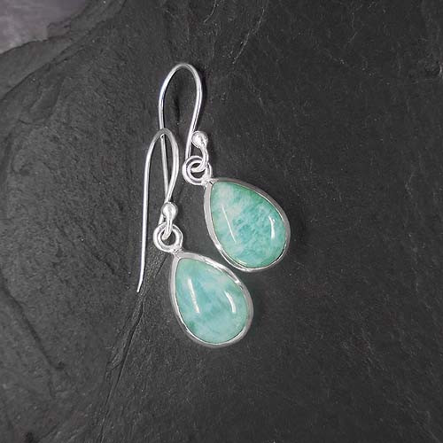 Amazonit Ohrringe Tropfen