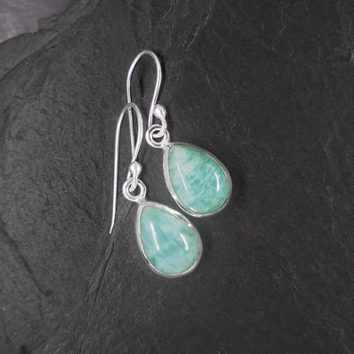 Amazonit Ohrringe Tropfen
