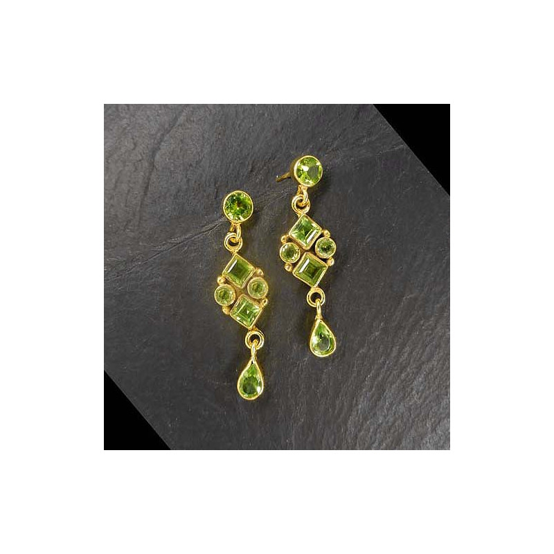 Peridot Ohrringe Multi Vergoldet