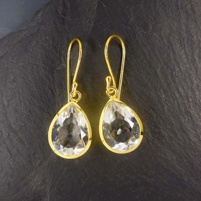 Bergkristall Ohrringe Tropfen