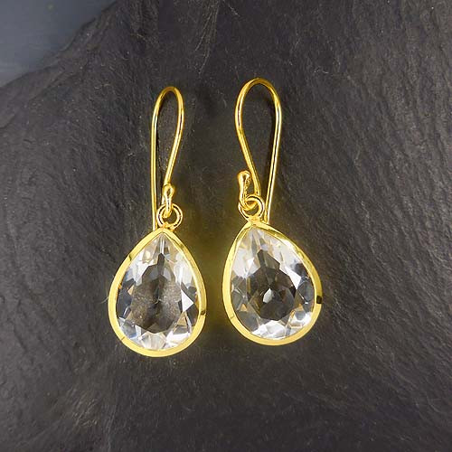 Bergkristall Ohrringe Tropfen