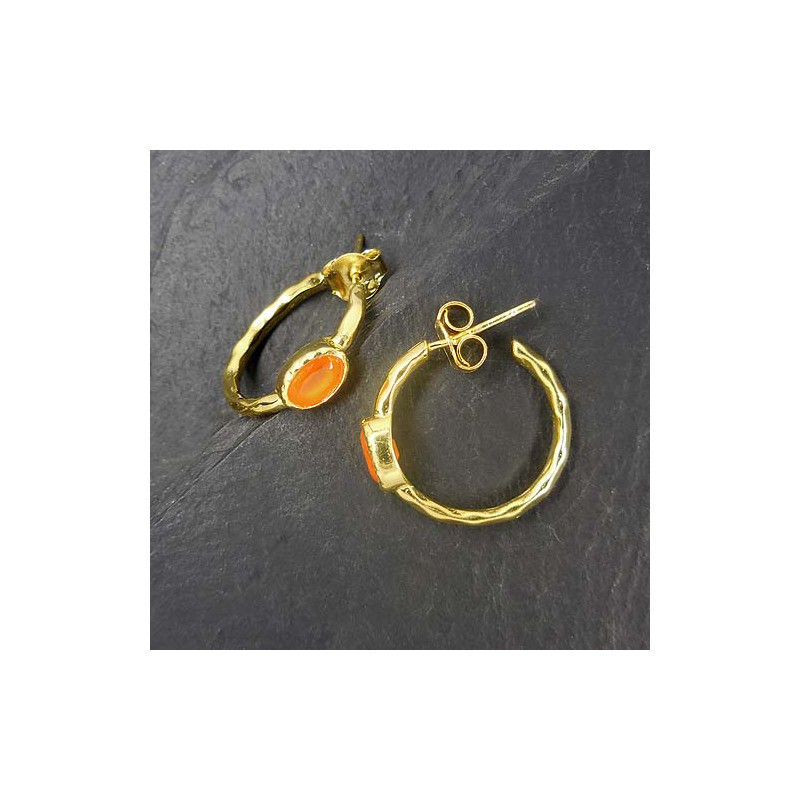 Ohrringe mit Karneol Vergoldet