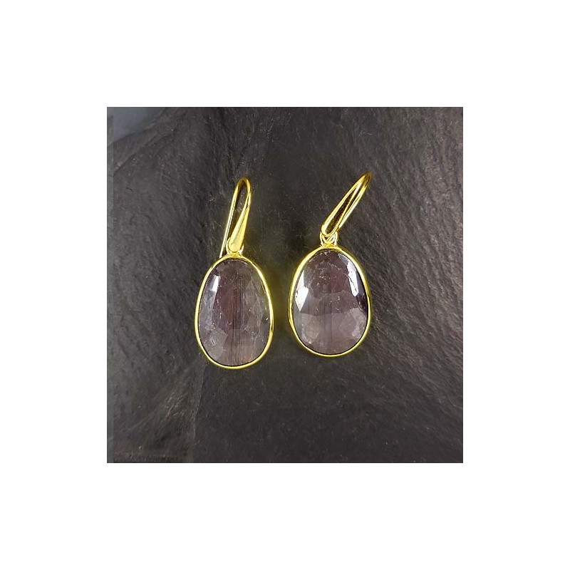 Rubin Ohrringe Vergoldet (Korund)