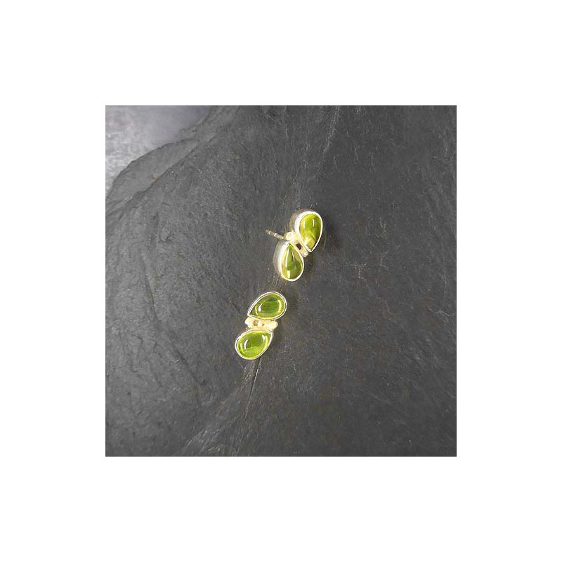 Peridot Ohrstecker 2 Steine