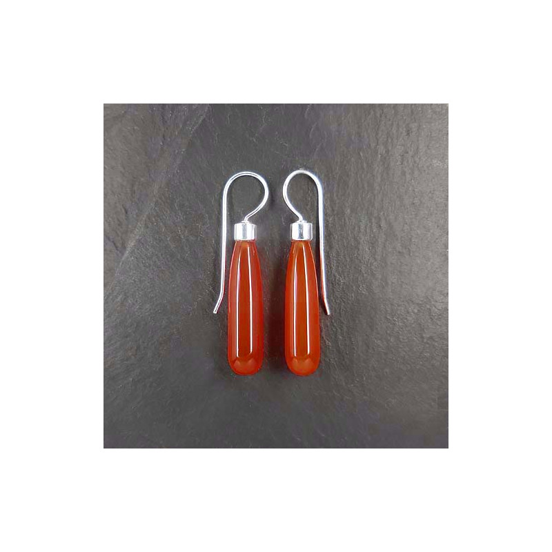 Karneol Ohrringe Tropfen Lang