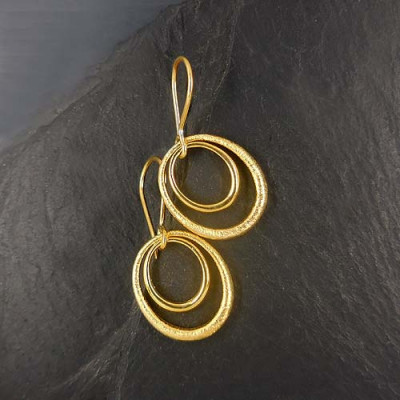 Silberohrringe Ringe Vergoldet