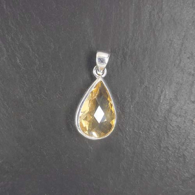 Citrin Anhänger Tropfen