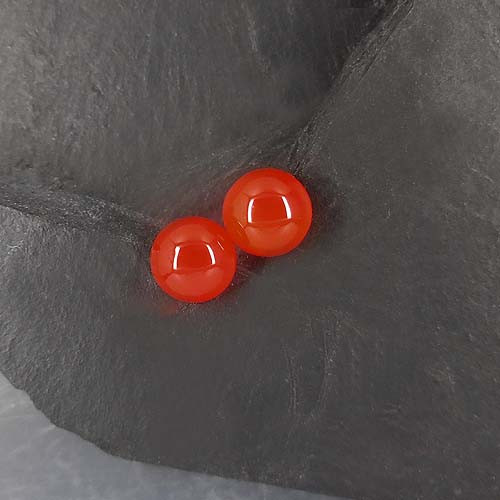 Karneol Ohrstecker Rund