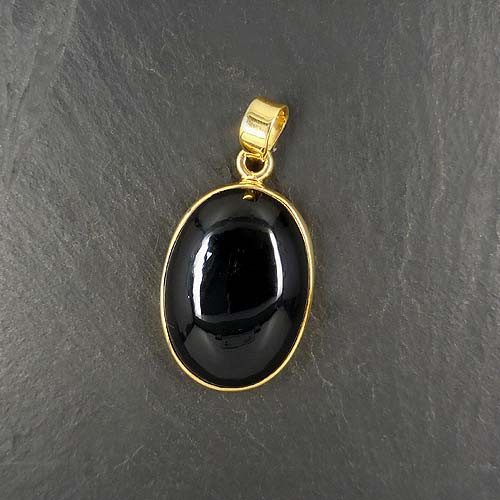 Onyx Anhänger Vergoldet (S10)