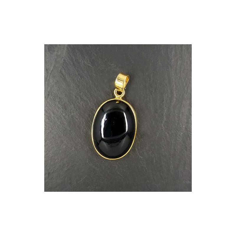 Onyx Anhänger Vergoldet (S10)