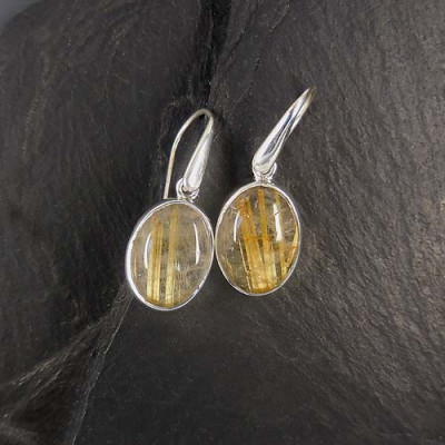 Rutilquarz Ohrringe Oval