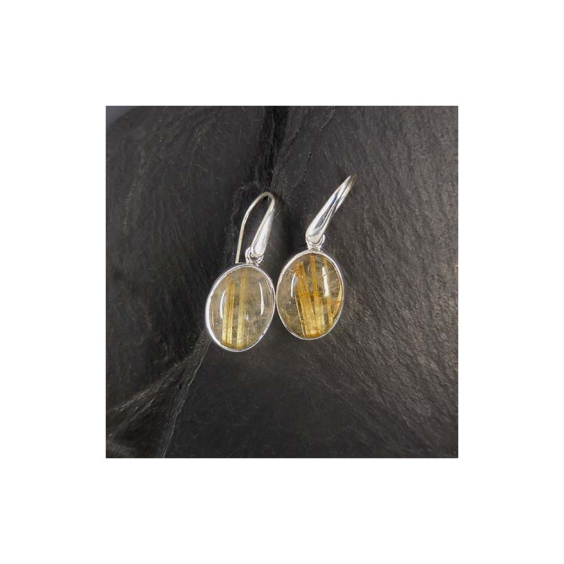 Rutilquarz Ohrringe Oval