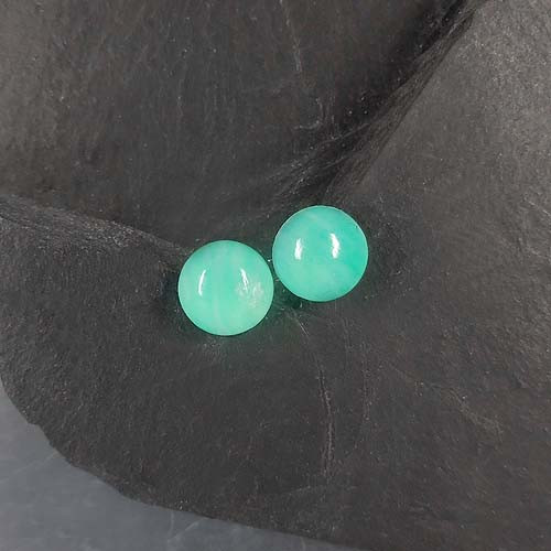 Amazonit Ohrstecker Halbkugel