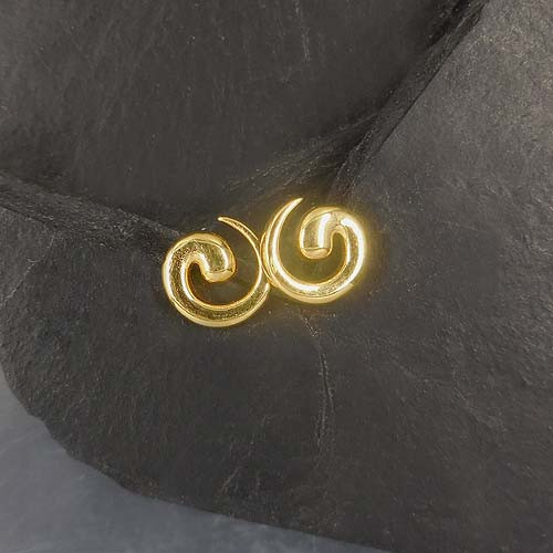 Silberohrstecker Schnecke Vergoldet