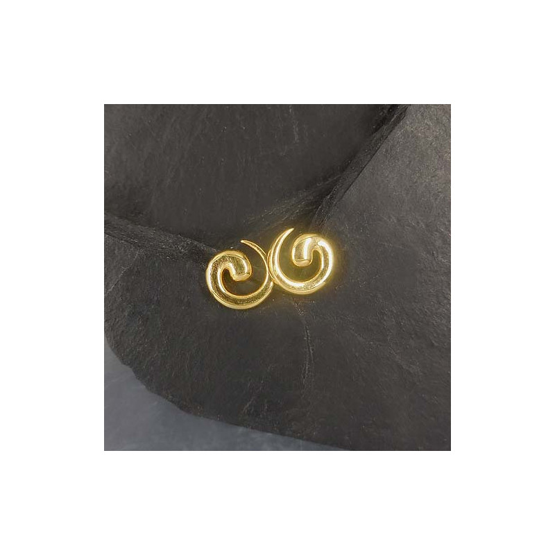 Silberohrstecker Schnecke Vergoldet