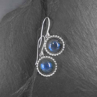 Labradorit Ohrringe Rund