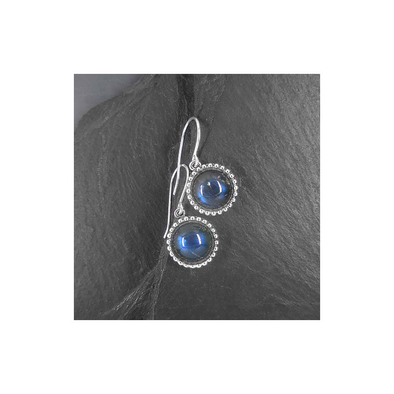 Labradorit Ohrringe Rund