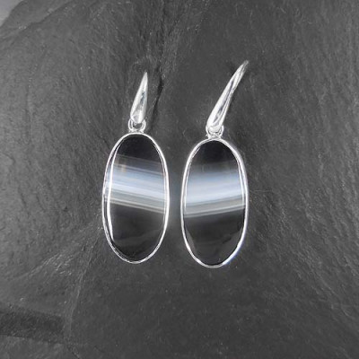 Sardonyx Ohrringe Oval