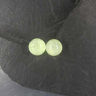 Prehnit Ohrstecker Rund