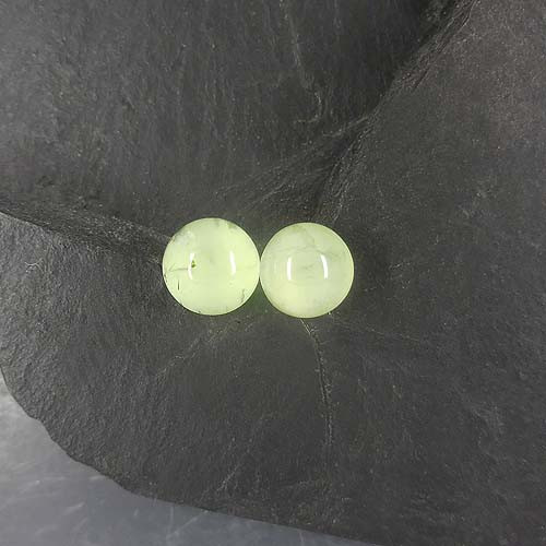 Prehnit Ohrstecker Rund