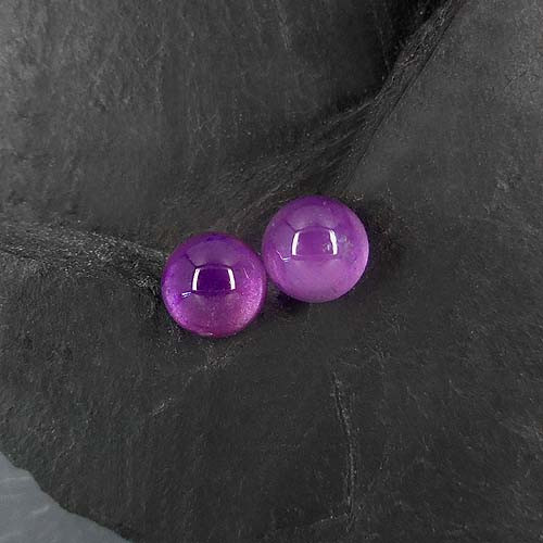 Amethyst Ohrstecker Rund