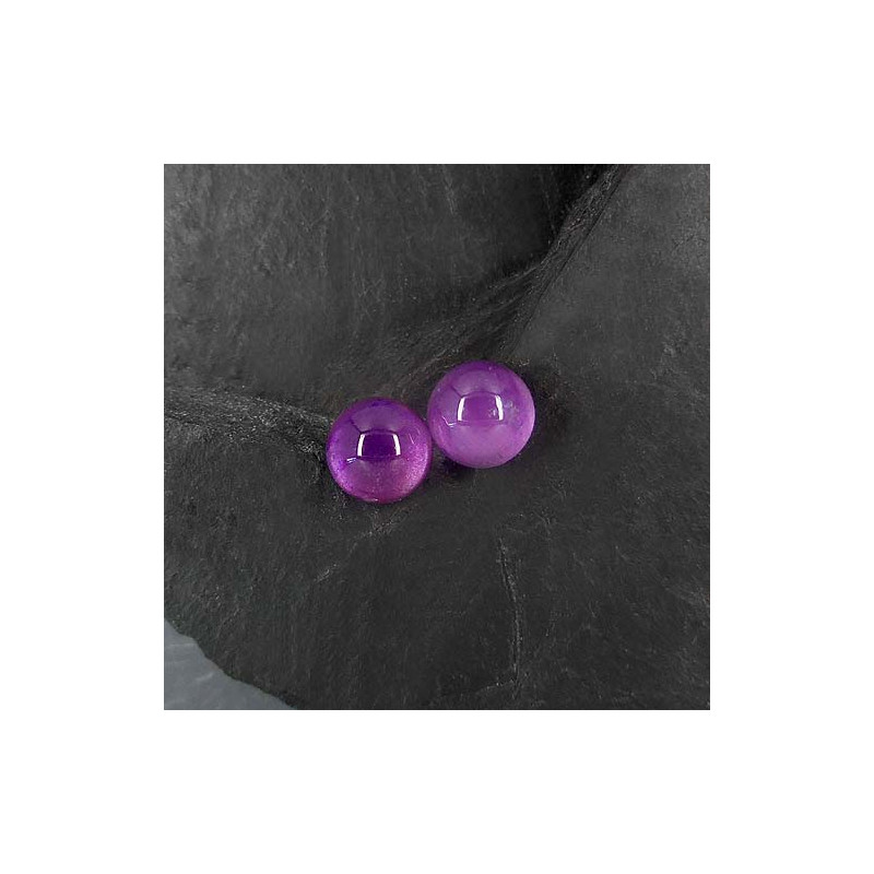 Amethyst Ohrstecker Rund