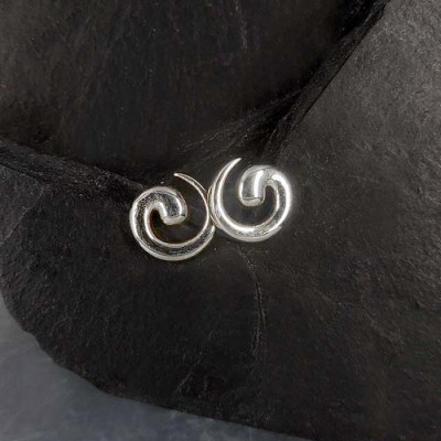 Silberohrstecker Spirale