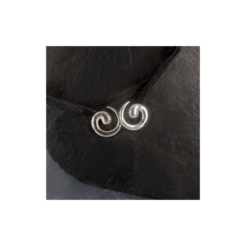 Silberohrstecker Spirale