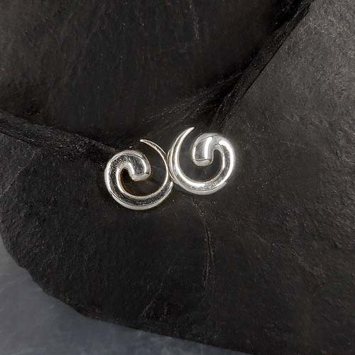 Silberohrstecker Spirale