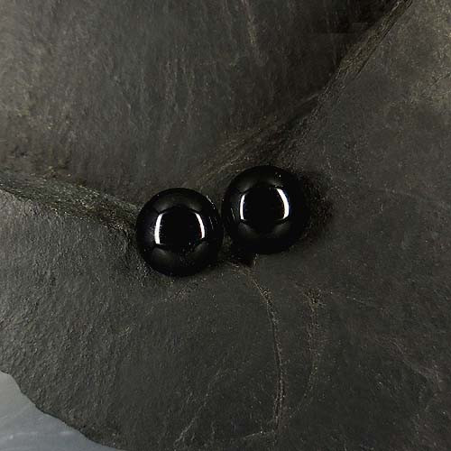 Onyx Ohrstecker Rund