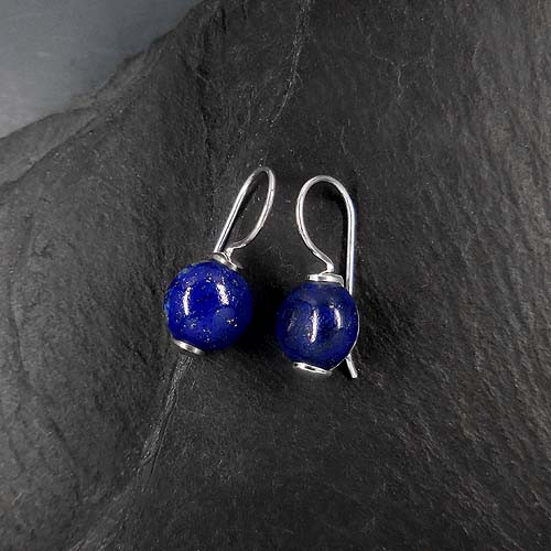 Lapis Lazuli Ohrringe Rund