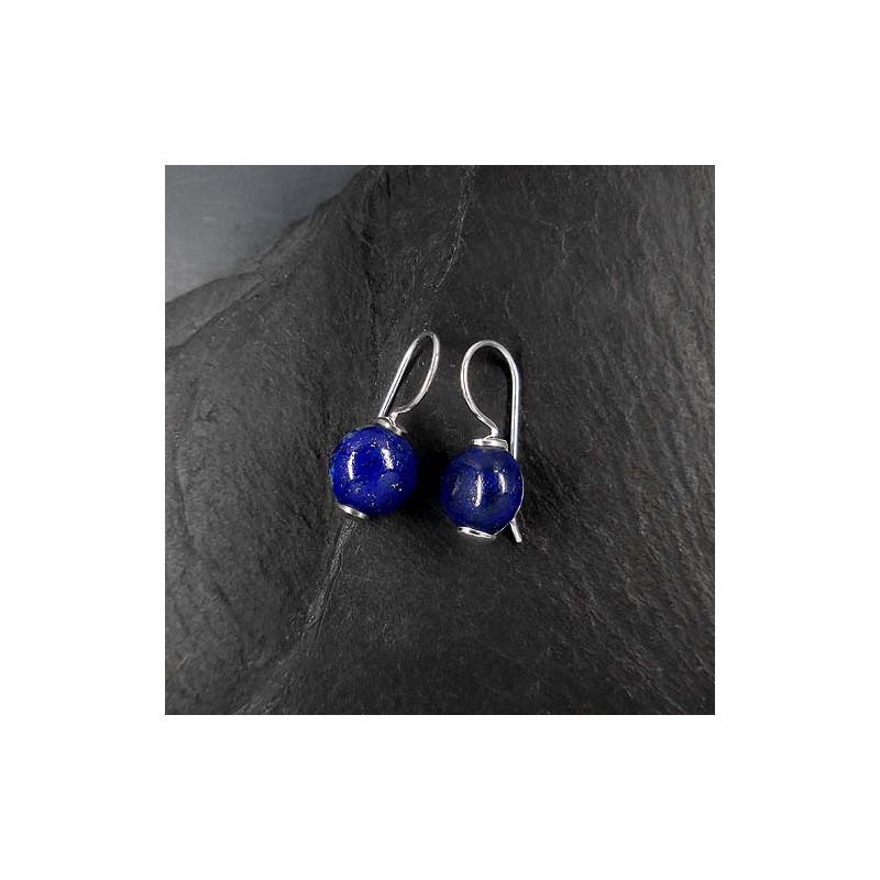 Lapis Lazuli Ohrringe Rund