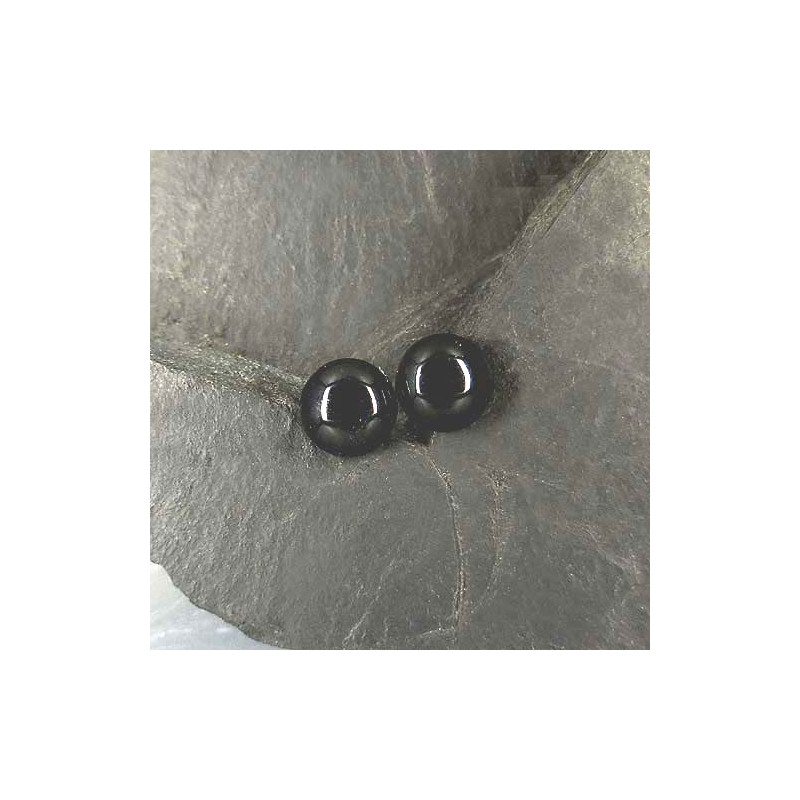 Onyx Ohrstecker Rund