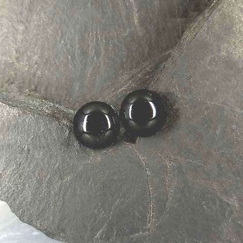 Onyx Ohrstecker Rund
