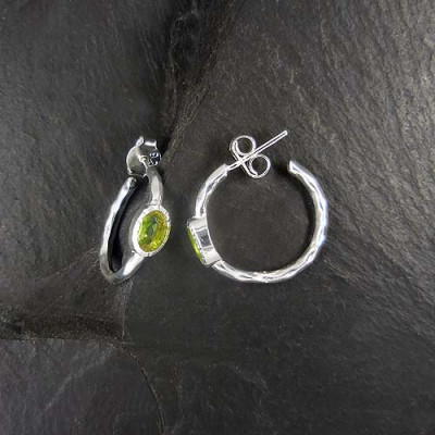Peridot Ohrringe Creole