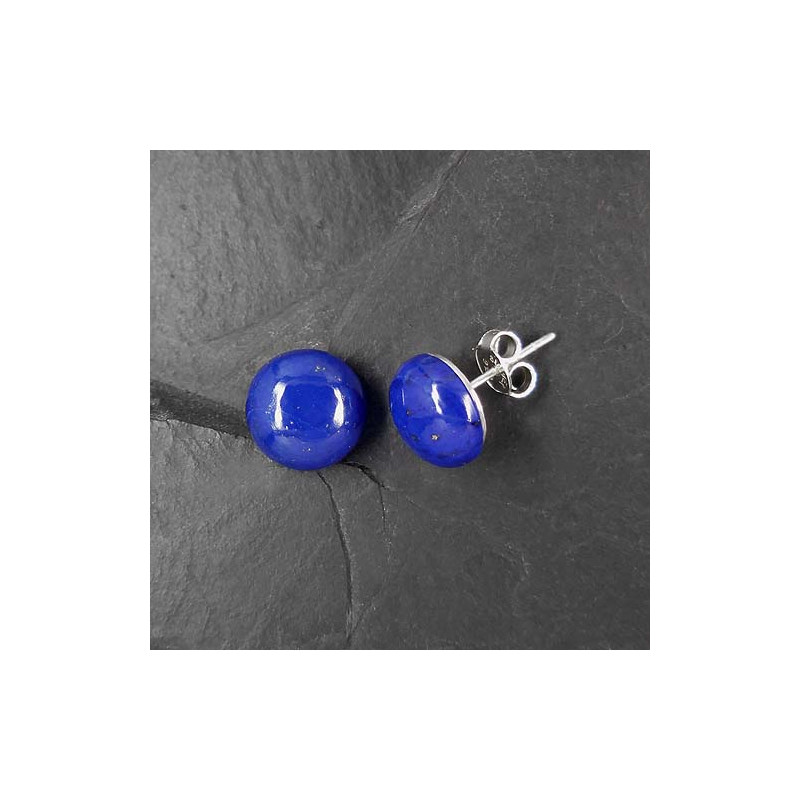Lapis Lazuli Ohrstecker Rund