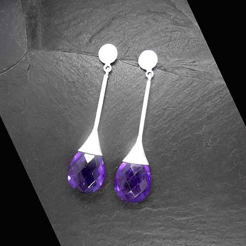Amethyst Ohrringe Lang