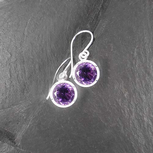 Amethyst Ohrringe Rund