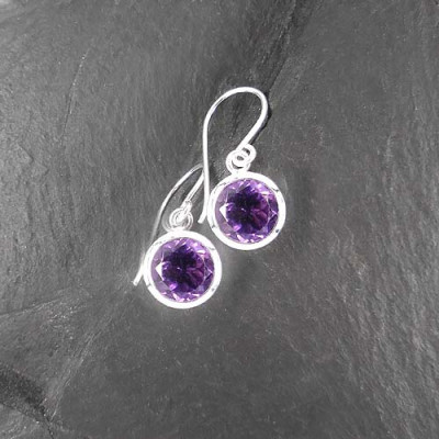 Amethyst Ohrringe Rund