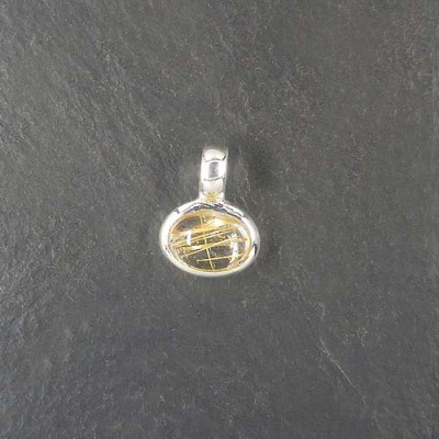Rutilquarz Anhänger Mini Oval