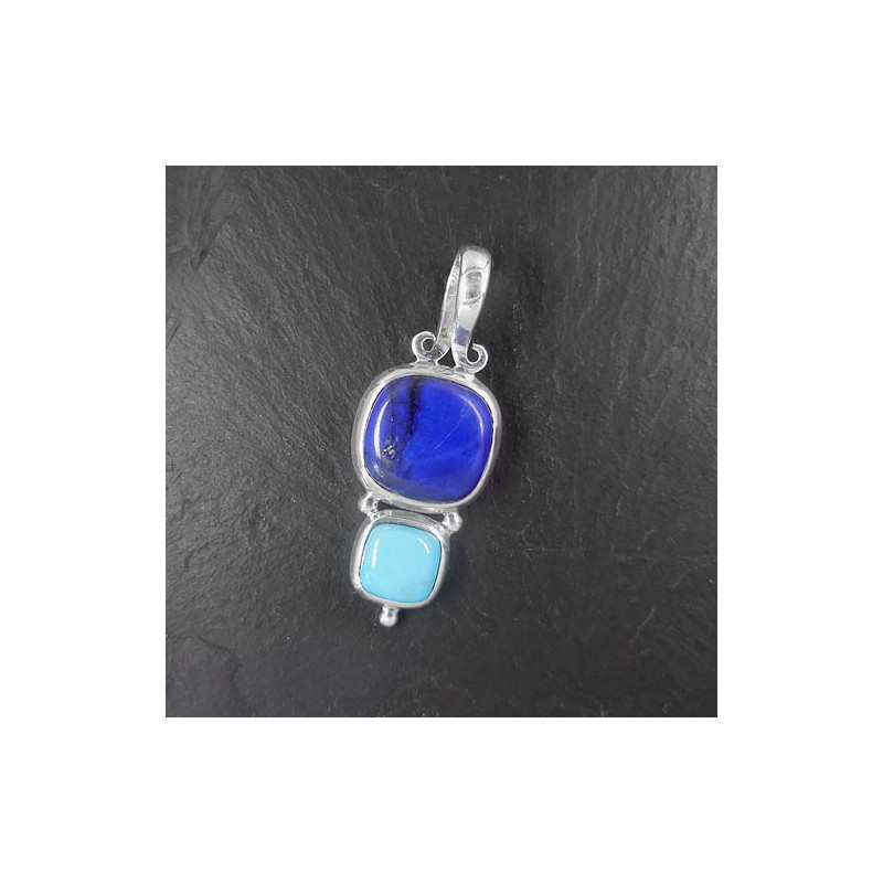 Anhänger mit Lapis und Türkis